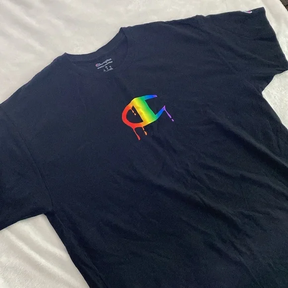Champion black rainbow logo t-shirt - Picture 7 of 16